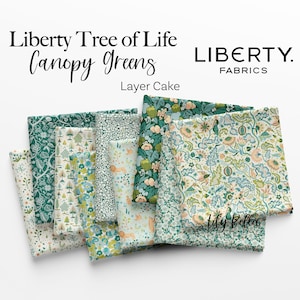 Liberty Tree of Life - Canopy Greens 10 Inch Stacker (42 pcs) by Liberty Fabrics for Riley Blake
