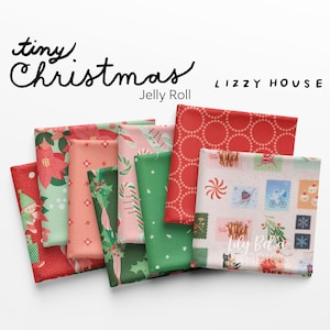 Tiny Christmas Jelly Roll (40 pcs) by Lizzy House for Moda