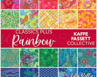 Classics Plus: Rainbow Layer Cake (42 pcs) by Kaffe Fassett Collective for FreeSpirit