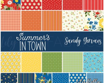 Summer's in Town Fabric Panel, by Sandy Gervais for Riley Blake Designs ...