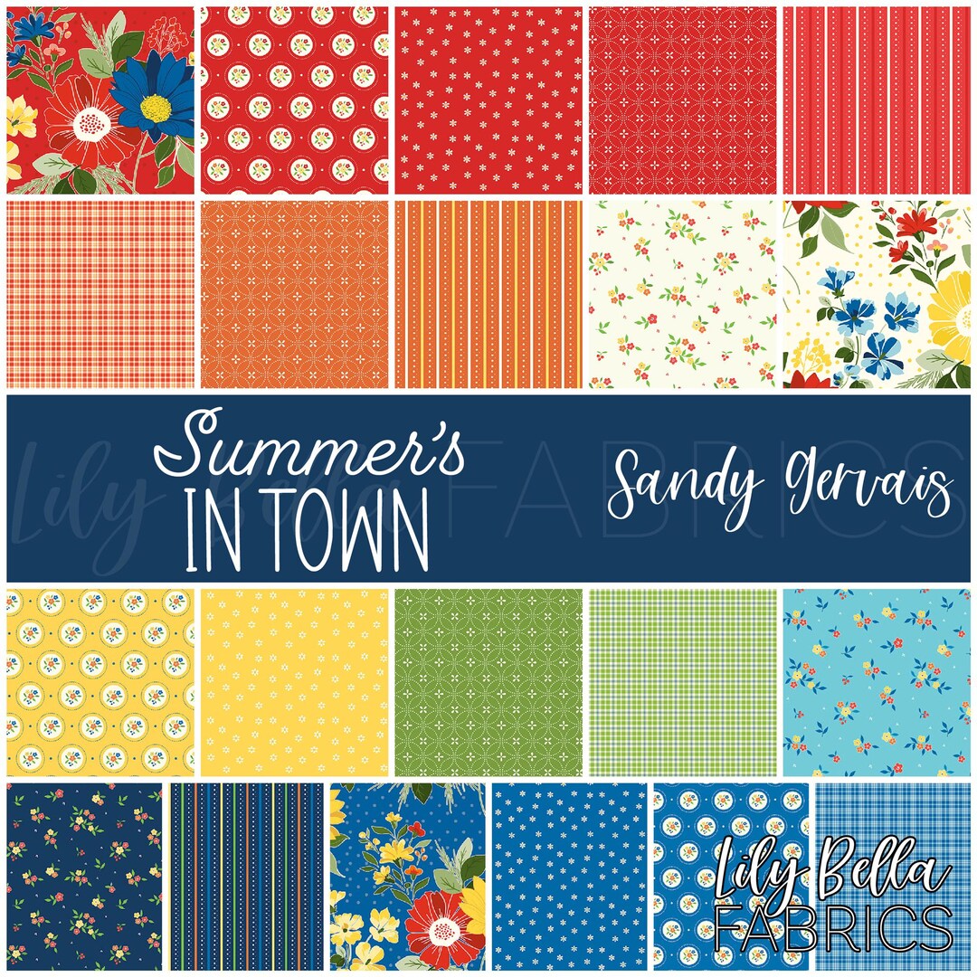 Summer's in Town Rolie Polie (40 Pcs) by Sandy Gervais for Riley Blake ...