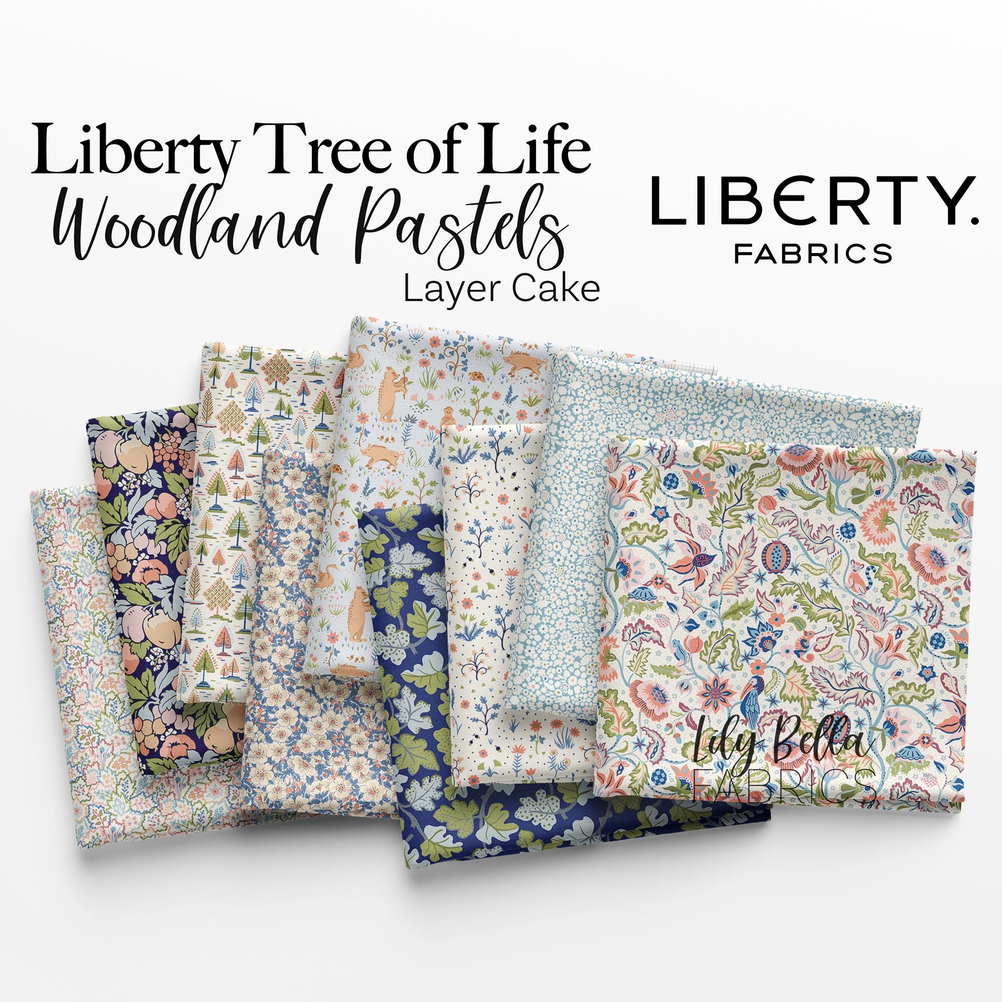 Liberty Tree of Life Floral Glade in Woodland Pastels Liberty Tree of Life Floral Glade in Woodland Pastels