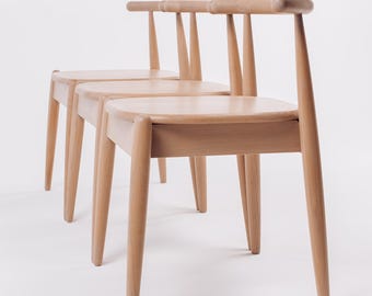 Moderne Esszimmerstühle aus Holz - Handgefertigte Eiche, skandinavischer Stil für Wohnzimmer & Küche