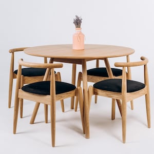 Handcrafted Solid Oak Dining Chair – Scandinavian Design for Kitchen & Living Room