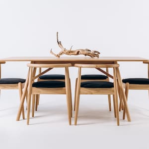 Handcrafted Solid Oak Dining Chair – Scandinavian Design for Kitchen & Living Room