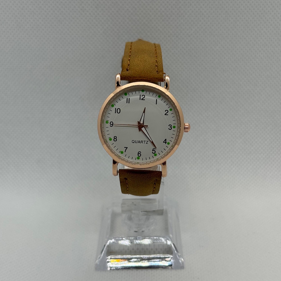 Women\'s Brown Leather Strap Small Face  Analog Quartz Wrist Waterproof Watch Women main image 2