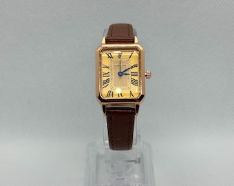 Montre Vintage Cadran Rectangulaire - Adulte Unisexe - Élégance Classique