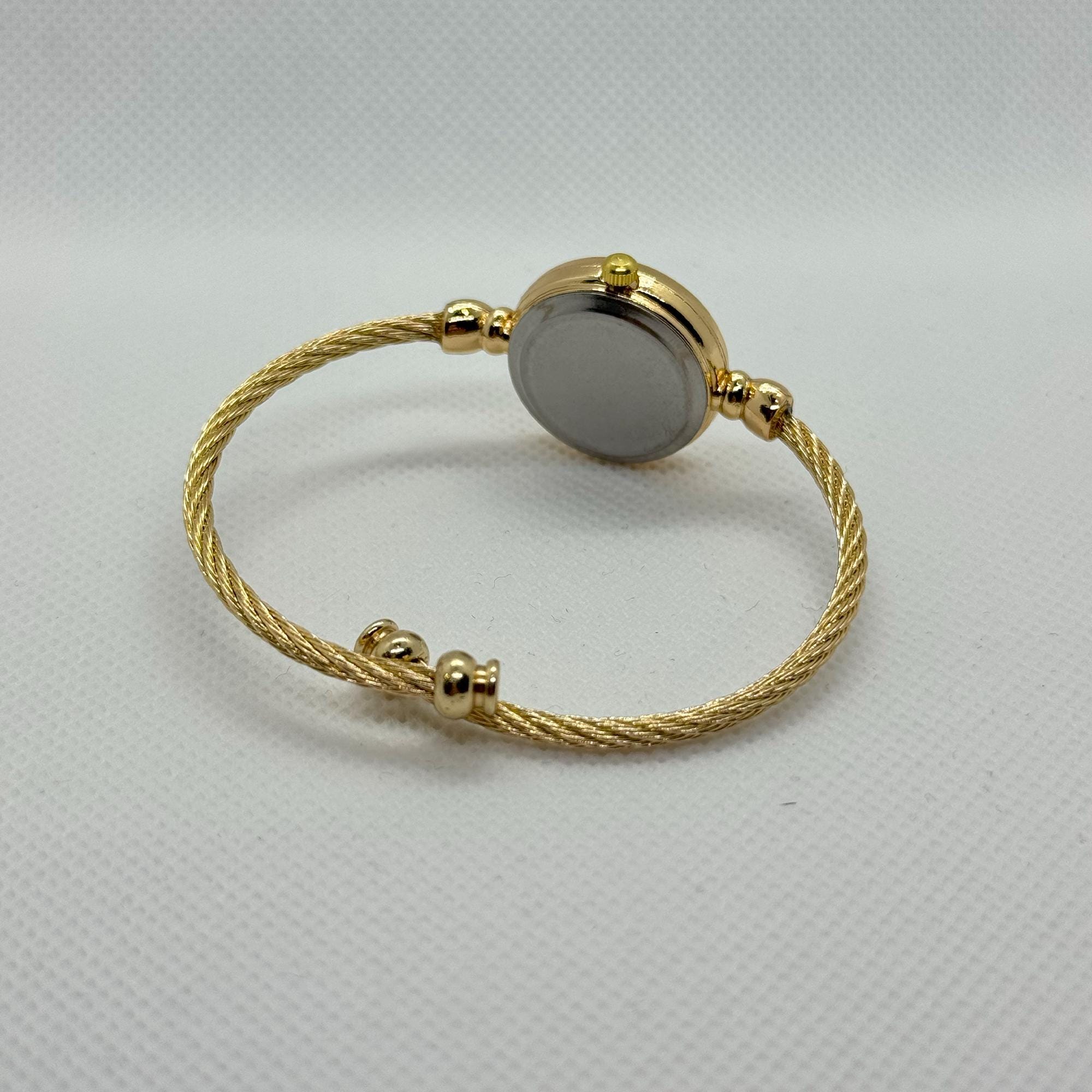 アクセサリー Vintage archive design bangle watch Gold Stainless Steel Bracelet Watch, Bangle Bracelet