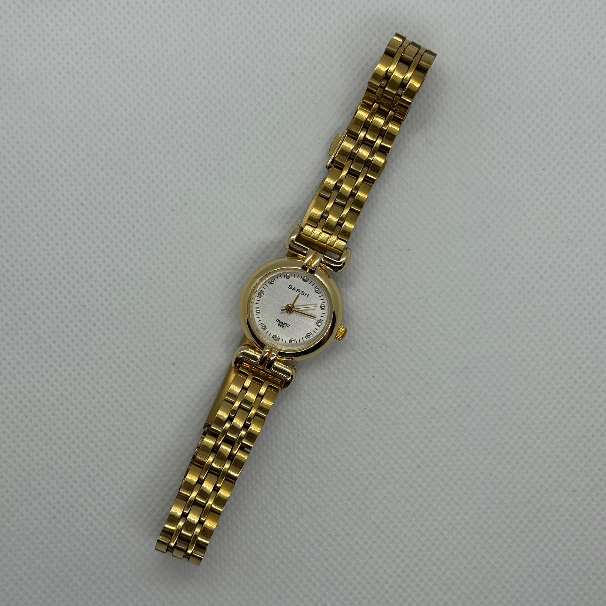 Sku0448 Retro Gold/White Dial Women Round Watch stainless steel +‎ gift bag Vintage Gold Women main image 4