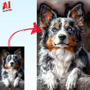 Benutzerdefinierte Aquarell Porträts vom Haustierfoto, personalisiertes digitales Hundeporträt, Katzenporträt, benutzerdefinierte Hundeporträts, benutzerdefinierte Haustier-Gedenkkunst