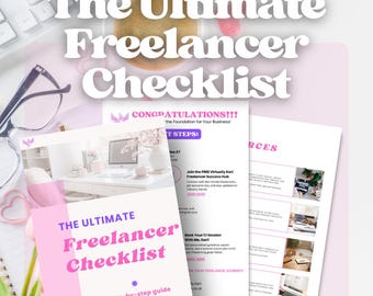 Freelancer Business Checklist | Startup Guide, Online Business (Printable)