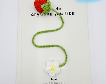 Crochet Strawberry Bookmark Pattern: Beginner-Friendly PDF (Digital Download)