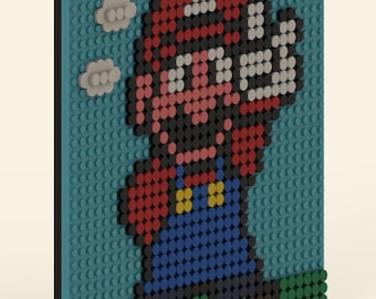Mosaic Red Plumber incl. Wall Mount MOC | Digital Instructions | Fan-Made Design | PDF & Parts List Only