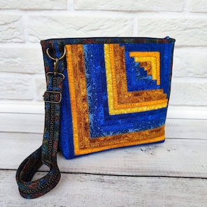 Sac à bandoulière patchwork fait main – Petit sac à bandoulière matelassé – Sac en coton unique – Cadeau pour elle