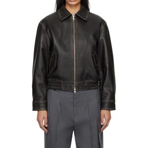 90s Vintage Real Leather Jacket, Retro Style Distressed Leather Coat, Women's Leather Moto Biker Jacket, Handmade Leather Women Jacket