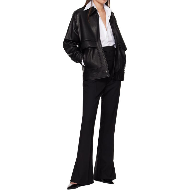 Embrace effortless style with our oversized women's leather jacket, featuring a relaxed, roomy fit and made from soft, genuine leather. This versatile jacket combines comfort and fashion, perfect for layering over any outfit during fall and winter. Its chic, vintage-inspired design adds a cool, edgy vibe to your wardrobe. Whether for casual wear or a night out, this timeless piece is a must-have. Makes a thoughtful gift for anyone who loves trendy, high-quality fashion.