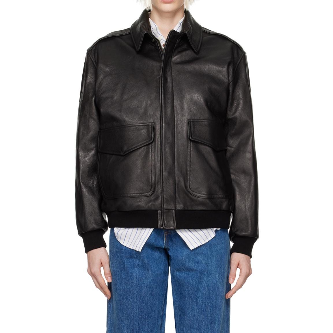 Women's A-2 Leather Bomber Jacket – Vintage Aviator Flight Jacket