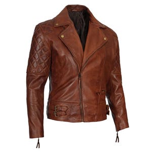 Men Leather biker Jacket, Distressed Leather Motorcycle Jacket, Genuine Handcrafted Lambskin Jacket, Perfect for a Bold Look, Gift for Him