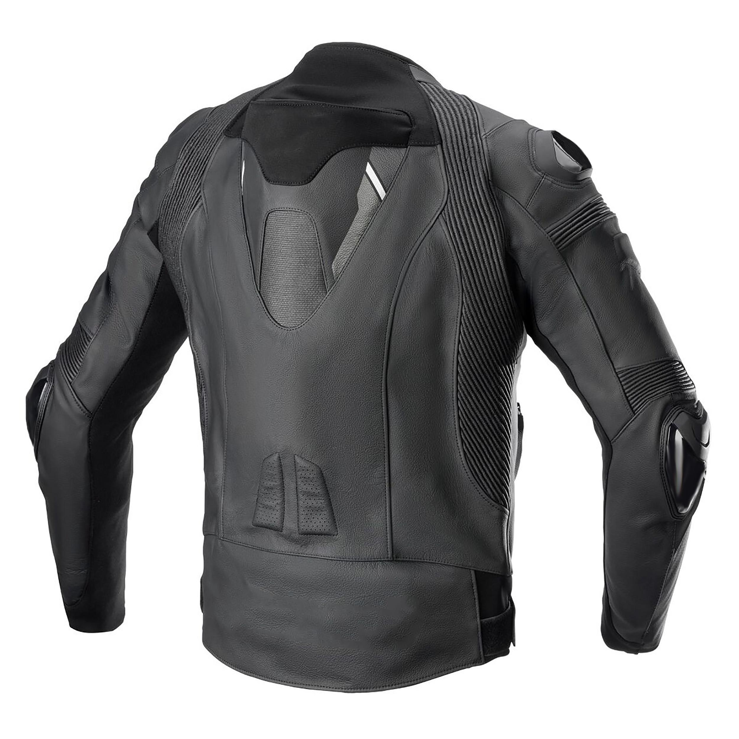 Giacche in pelle da Moto con teschio ricamato nero 100% giacca da Moto