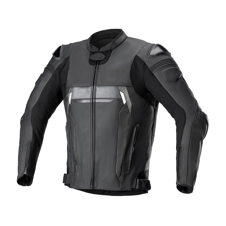 The Alpinestars Missile Ignition V2 Leather Jacket offers superior protection and style for riders. Crafted from premium full-grain leather, it features advanced armor at critical areas, ensuring high-impact protection. With a sleek, race-inspired design, this jacket enhances mobility and comfort with its ergonomic fit and stretch panels. It also includes perforated zones for ventilation, promoting breathability on warmer rides. Ideal for sport and track riders, the Missile Ignition V2.