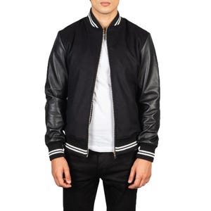 Custom Varsity Bomber Jacket Men , Personalized Letterman Baseball Jacket with Name & Patch, Unisex Retro College Style, Gift for Him or Her