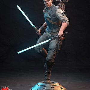 Star Wars Jedi: Cal Kestis – Figura stampata in 3D – Kit modello in resina – 1-10 / 1-8 / 1-6 – Verniciato / Non verniciato