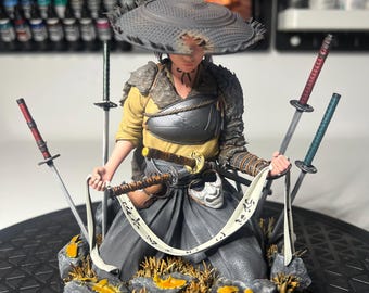 Ronin Samurai Warrior – 3D Printed Figure – Resin Model Kit – Painted/Unpainted