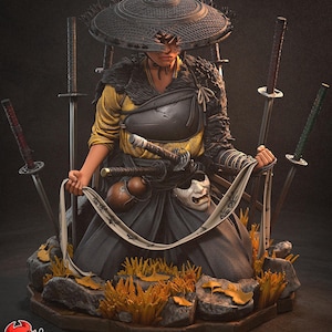 Atsu - Geist von yotei - 3D gedruckte Figur - Resin Model Kit - 1-10 / 1-8 / 1-6 - Bemalt / Unbemalt