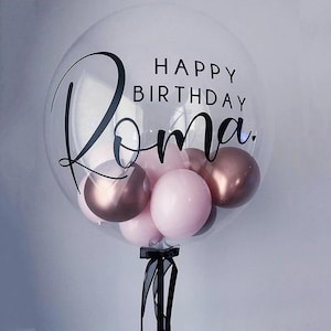 Adesivo con nome palloncino a bolle personalizzato - Adesivo personalizzato per matrimonio, compleanno, baby shower, festa, decorazioni, etichette adesive in vinile,
