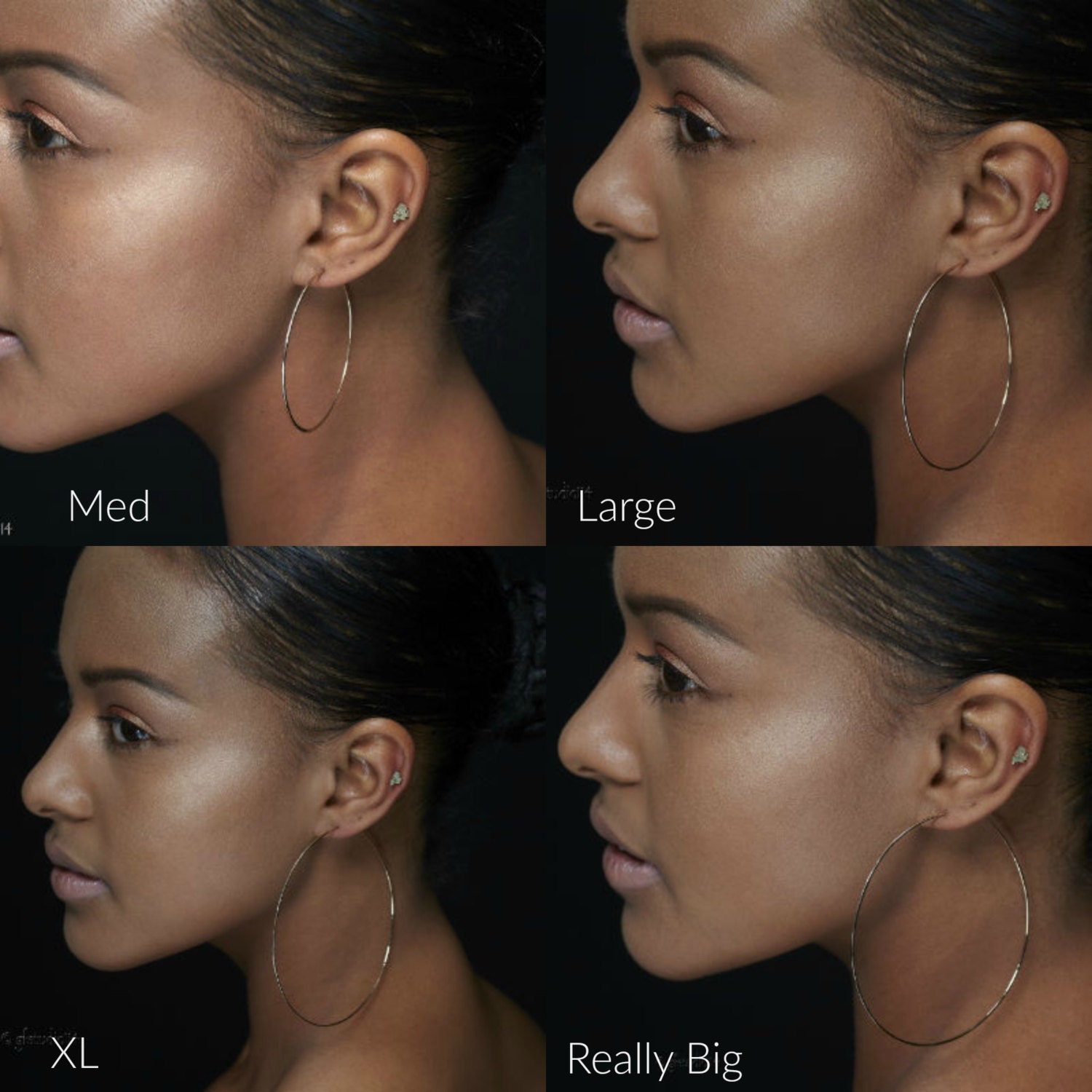 Thin Rose Gold Hoop Earrings Delicate Earrings for Women Etsy