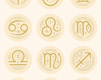 Plantillas imprimibles y editables de los signos del zodíaco