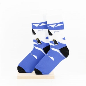 Penguin Pingu Unisex Socks, Socks, Funny Socks, Crazy Socks, Colorful Socks, Gift Idea, Perfect Gift, Mismatched