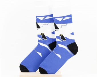 Penguin Socks: Unisex Cotton Blend, Colorful Funny Socks