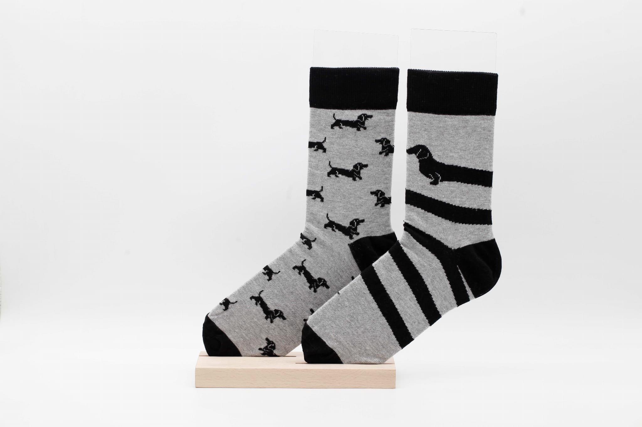 Paire De Chaussettes Fantaisie Motif Teckel - Taille 39-46 Homme - Neuf Sans étiquette