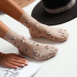 Horse Lucky Horseshoe Woman Unisex Socks, Socks, Funny Socks, Crazy Socks, Colorful Socks, Gift Idea, Perfect Gift, Mismatched
