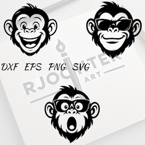 Monkey Wearing Sunglasses Svg - Cool Monkey SVG - Monkey Wearing Glasses Png - Digital Drawing - Monkey SVG - Monkey PNG