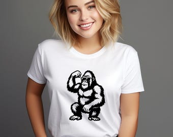 Gorilla SVG Bundle: Animal Clip Art, Cricut Cut Files, Digital Drawing, Gorilla With Glasses