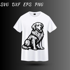 Golden Retriever SVG - Golden Retriever PNG - Cute Dog Vector Design | Golden Retriever With Glasses Svg