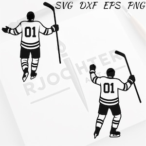 Ice Hockey Player SVG - Ice Hockey Player PNG - Customizable - dxf, eps