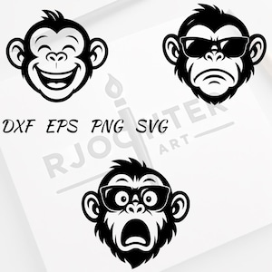 Monkey Wearing Sunglasses Svg - Cool Monkey SVG - Monkey Wearing Glasses Png - Digital Drawing - Monkey SVG - Monkey PNG