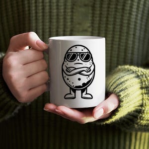 Funny Potato Characters SVG – Cartoon Clipart with Sunglasses