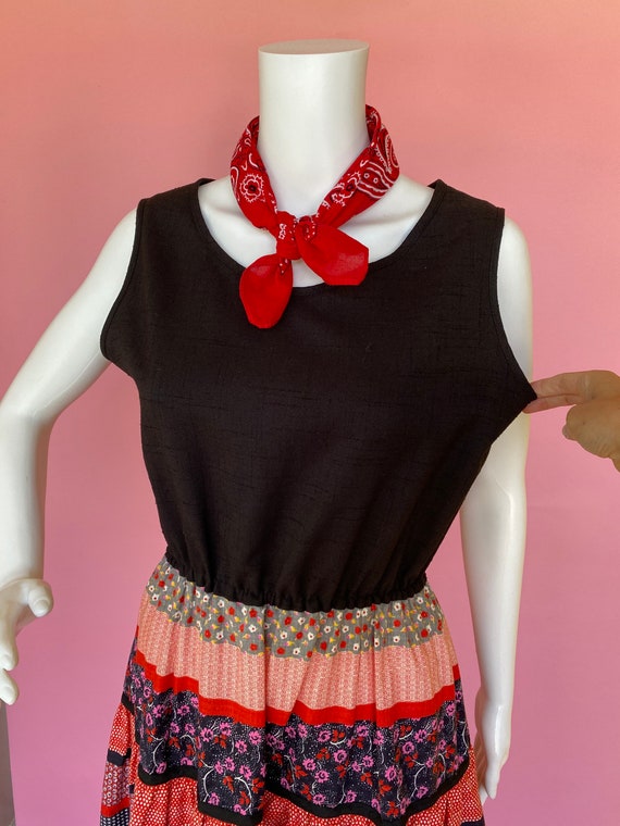 60’s dress cute prairie square dance country weste