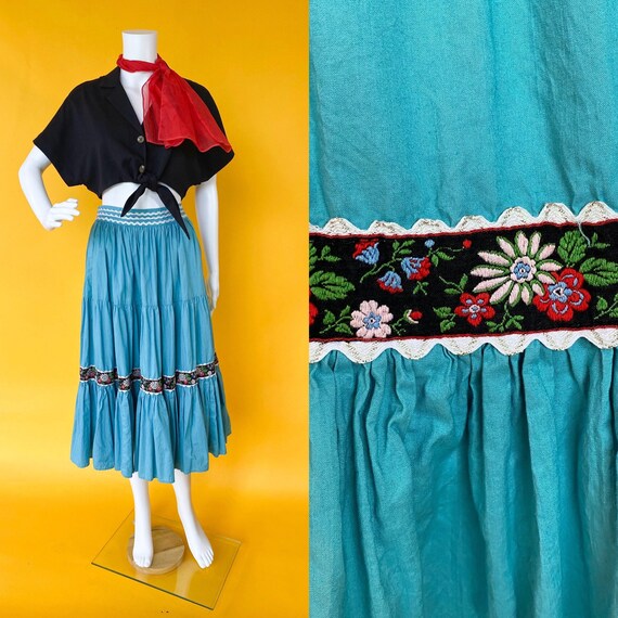 50’s patio skirt teal green seafoam green fiesta s