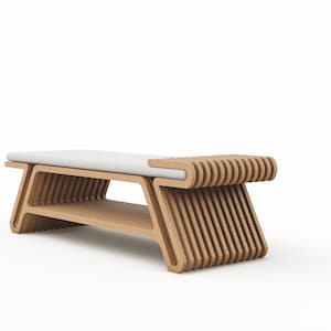Parametric Bench - ENKI / Wooden Furniture / Digital Files for CNC Cutting Machines & Installation Guide