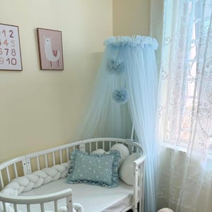 Baldacchino per culla blu: Nursery Nook Baldachin - Fatto a mano