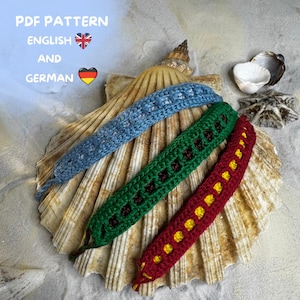 Patrón PDF para mini pulsera de ganchillo Sailor's Strand: tutorial de joyería DIY. Regalo para amantes de las manualidades bohemias.