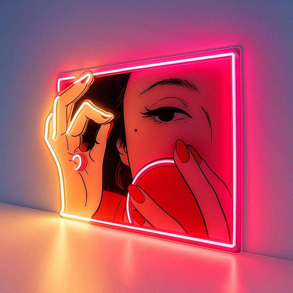 Pop Art LED Neon Sign – Vibrant Wall Decor for Bedroom, Lounge, Salon, or Studio,Custom Decor, Led Sign, Custom UV sign, Home Decor, UV sign
