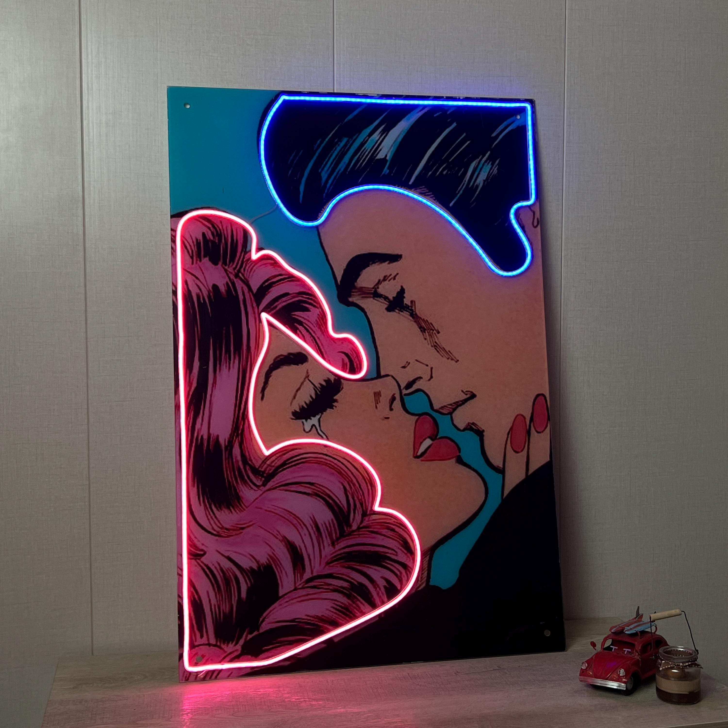 Pop Art LED Neon Sign – Vibrant Wall Decor for Bedroom, Lounge, Salon, or Studio,Custom Decor, Led Sign, Custom UV sign, Home Decor, UV sign