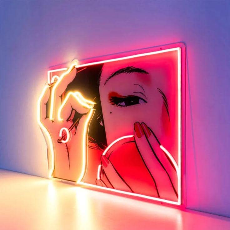 Pop Art LED Neon Sign – Vibrant Wall Decor for Bedroom, Lounge, Salon, or Studio,Custom Decor, Led Sign, Custom UV sign, Home Decor, UV sign