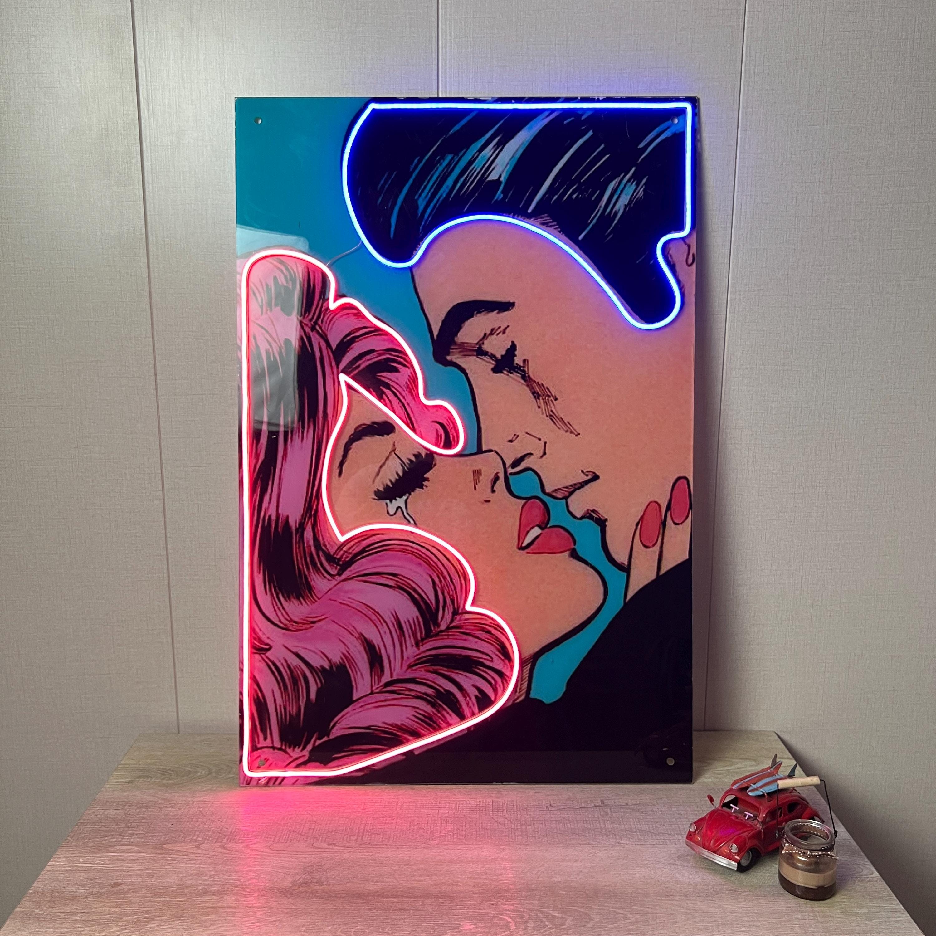 Pop Art LED Neon Sign – Vibrant Wall Decor for Bedroom, Lounge, Salon, or Studio,Custom Decor, Led Sign, Custom UV sign, Home Decor, UV sign